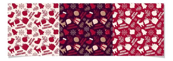 pixel art Noël et content Nouveau année modèle ensemble.pixélisé Facile et branché hiver décorations.noël impression collection. vecteur