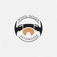 pilotage roue logo automobile voiture conception garage auto réparation atelier illustration vecteur