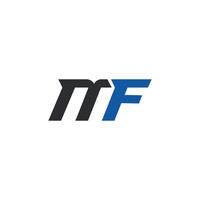 initiale lettre mf ou fm logo vecteur conception modèle