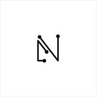 initiale lettre dans logo ou nl logo vecteur conception modèle
