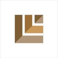 alphabet des lettres initiales monogramme logo ll, l vecteur