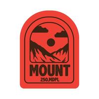 logo badge modèle pour grimpeur Extérieur vecteur icône symbole illustration