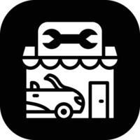 icône de vecteur de magasin de réparation de voiture