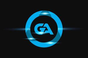 Géorgie bleu logo conception. vecteur logo conception pour entreprise.