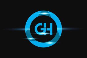 gh bleu logo conception. vecteur logo conception pour entreprise.