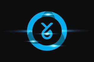 gy bleu logo conception. vecteur logo conception pour entreprise.