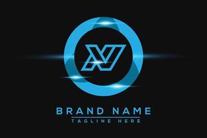 nv bleu logo conception. vecteur logo conception pour entreprise.