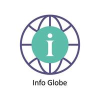 Info globe vecteur plat icône style illustration. eps dix fichier