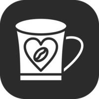 café cœur vecteur icône
