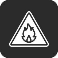 icône de vecteur inflammable