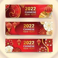 bannière de lanterne du nouvel an chinois vecteur