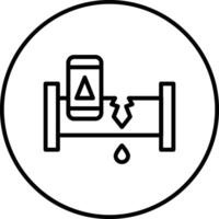 icône de vecteur de détecteur de fuite