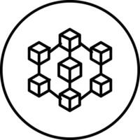 icône de vecteur de chaîne de blocs
