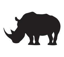 africain blanc rhinocéros vecteur illustration conception art.