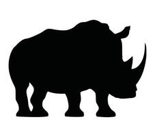 vecteur graphique de africain blanc rhinocéros.