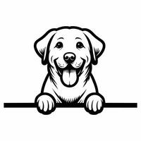 ai généré Labrador retriever chien furtivement isolé illustration pro vecteur