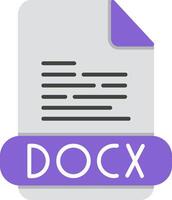 docx plat icône vecteur