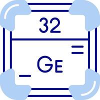 germanium ligne rempli icône vecteur