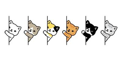 chat vecteur icône chaton race calicot logo symbole personnage dessin animé griffonnage illustration conception