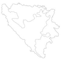Bosnie et herzégovine carte. carte de Bosnie et herzégovine vecteur
