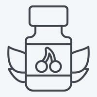 icône vitamines. en relation à végétalien symbole. ligne style. Facile conception modifiable. Facile illustration vecteur