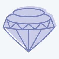 icône diamant. en relation à branché symbole. deux Ton style. Facile conception modifiable. Facile illustration vecteur