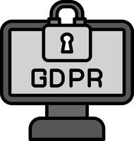 GDPR vecteur icône