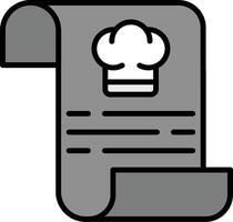 icône de vecteur de recette