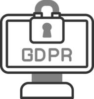 GDPR vecteur icône