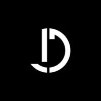 modèle de conception de style ruban cercle logo monogramme lc vecteur