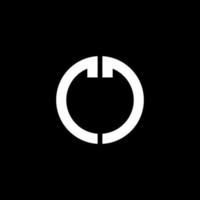 cc monogramme logo cercle modèle de conception de style ruban