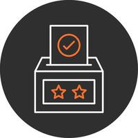 vote boîte bleu rempli icône vecteur