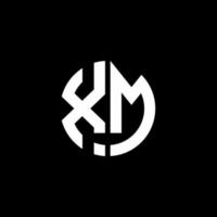xm monogramme logo cercle modèle de conception de style ruban vecteur
