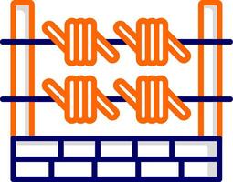 icône de vecteur de fil de fer barbelé