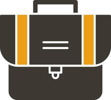 valise glyphe deux Couleur icône vecteur