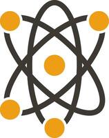 atome glyphe deux Couleur icône vecteur
