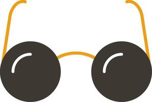 lunettes glyphe deux Couleur icône vecteur