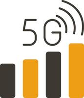 signal statut glyphe deux Couleur icône vecteur