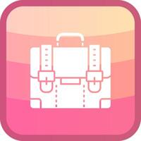 valise glyphe squre coloré icône vecteur