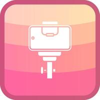 selfie glyphe squre coloré icône vecteur