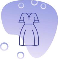 femmes robe pente bulle icône vecteur