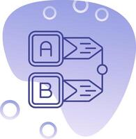 diagramme pente bulle icône vecteur