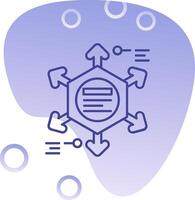 diagramme pente bulle icône vecteur