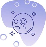 monocle pente bulle icône vecteur