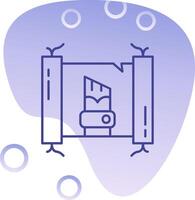 caligraphie pente bulle icône vecteur