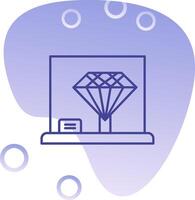diamant pente bulle icône vecteur