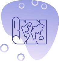 monde carte pente bulle icône vecteur