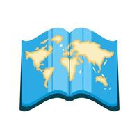 carte du monde dans le livre d'atlas