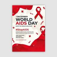 modèle d'affiche journée mondiale du sida vecteur