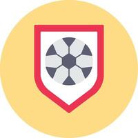 Football badge plat cercle icône vecteur